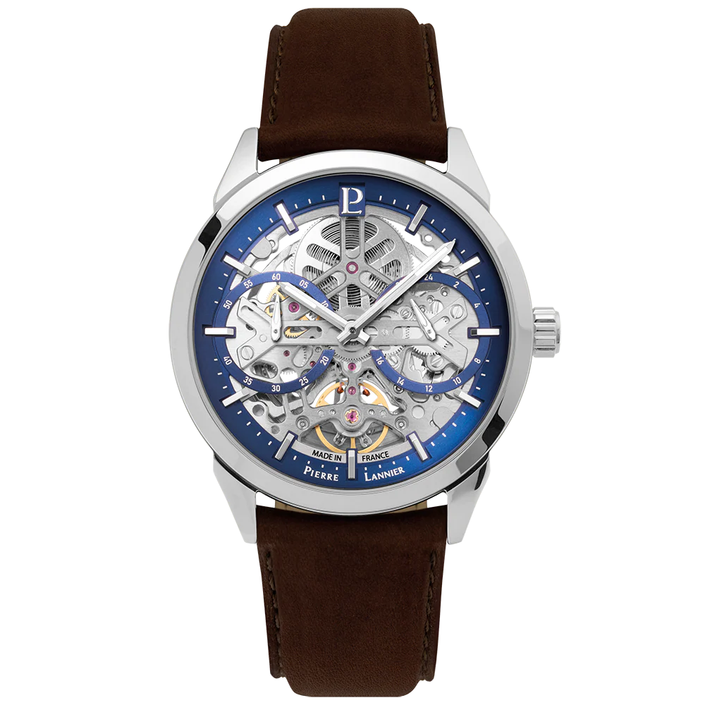 MONTRE PIERRE LANNIER HOMME MONARCK CUIR BRUN – Image 2