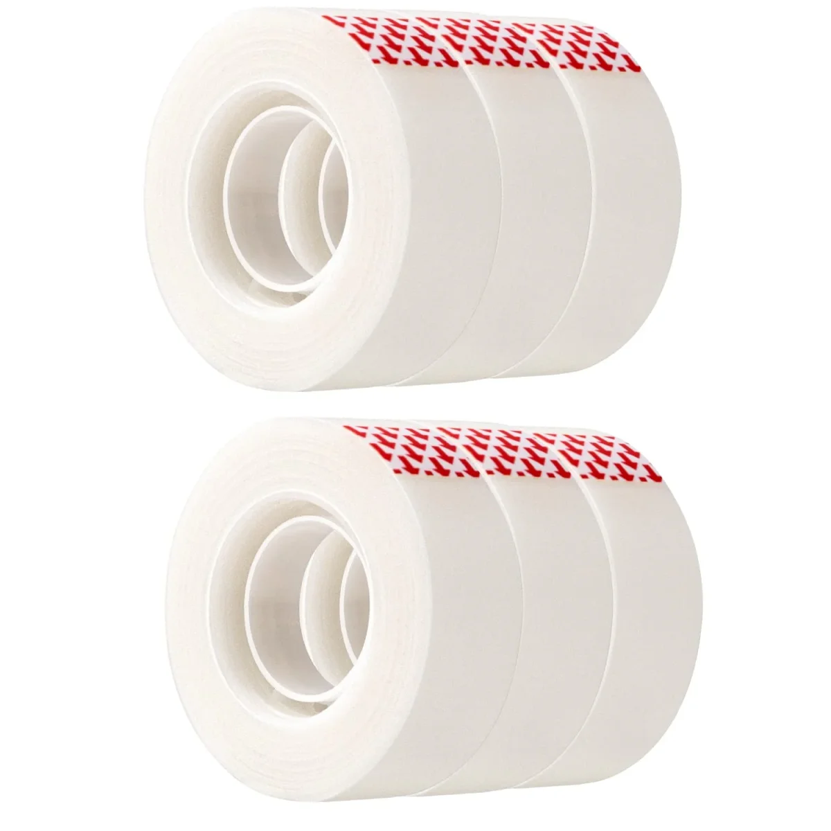 Amazon Basics - Lot de 6 rubans adhésifs mat, conçu pour la réparation, recharges de ruban adhésif, Translucide, 1,9 cm x 25,4 m – Image 2
