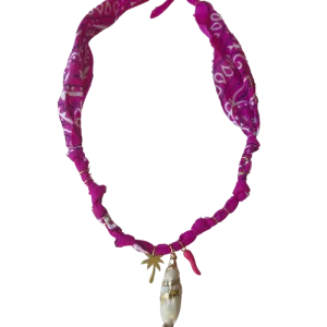 BADHNATI JEWELRY - COLLIER BIG COQUILLAGE CYCLAMEN