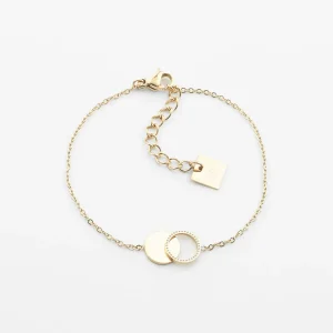 BRACELET ZAG CANTOR ACIER DORÉ