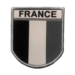 Écusson France brodé gris