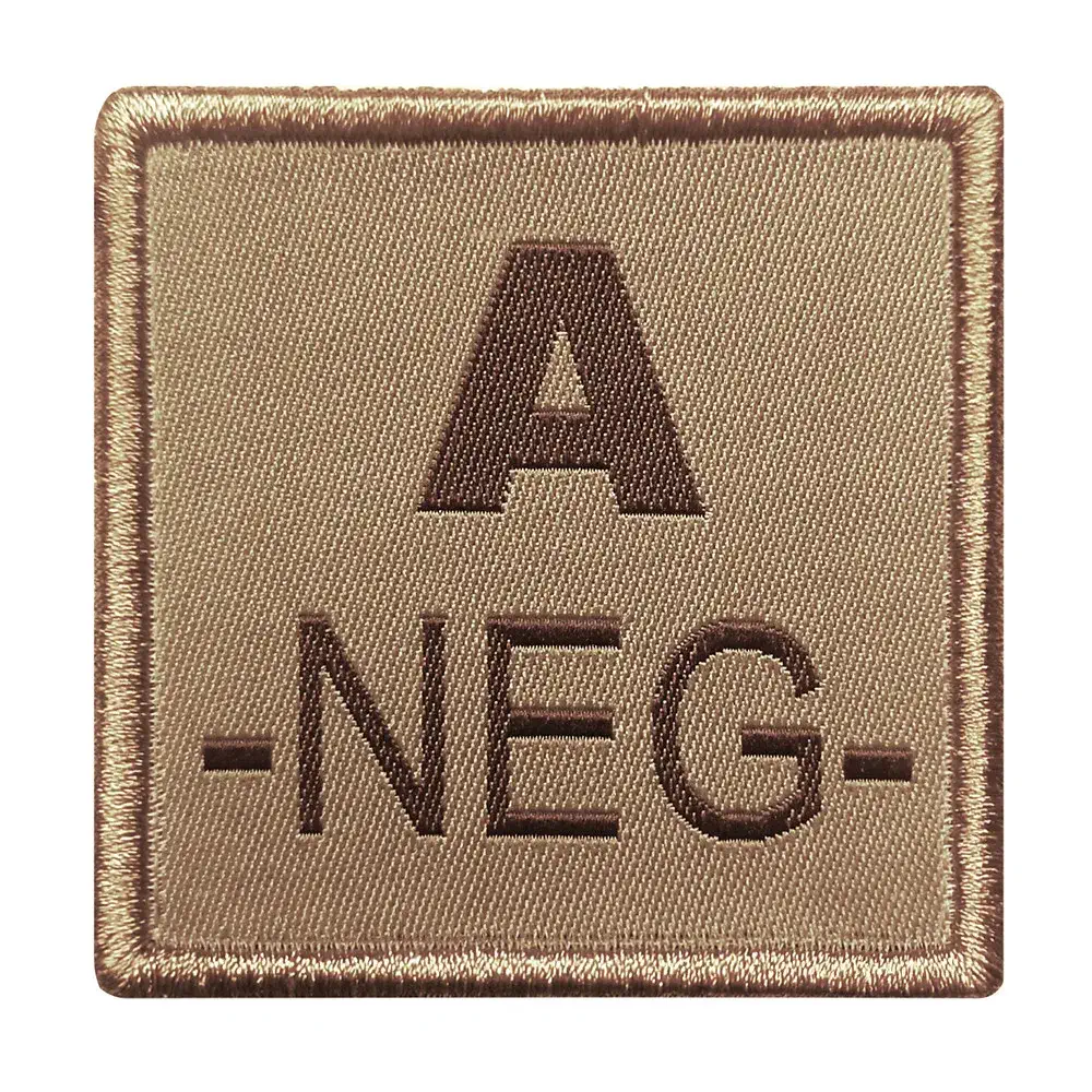 Patch groupe sanguin A- brodé tan – Image 2