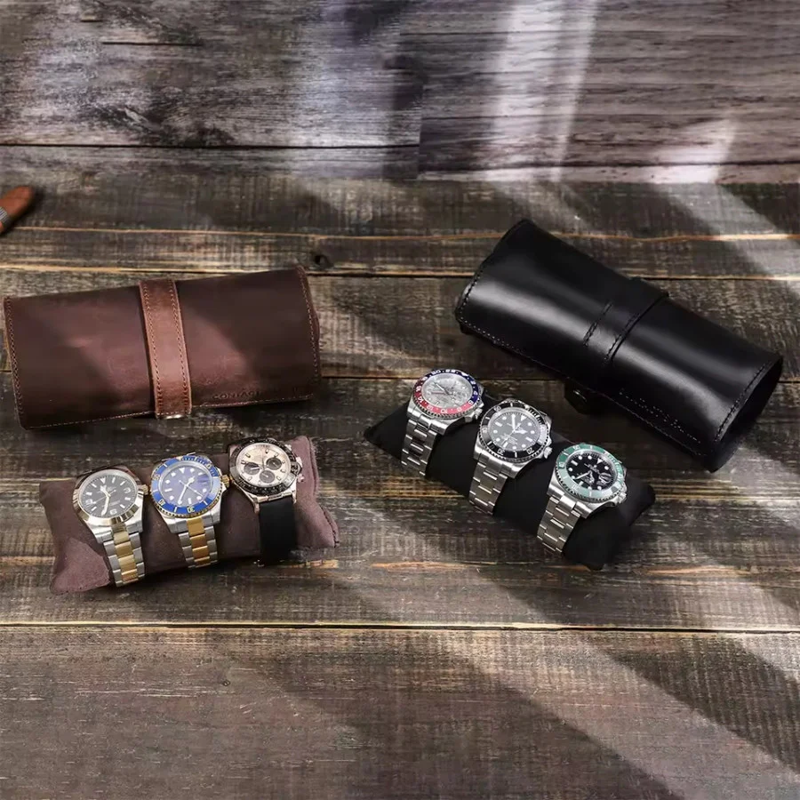 Boîte à Montres de Voyage en Cuir – 3 Montres – Image 8