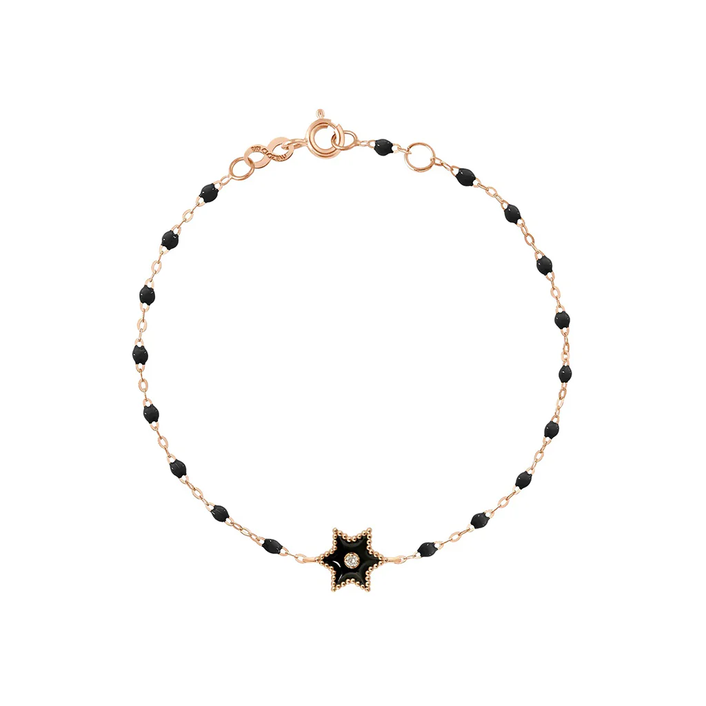 BRACELET GIGI CLOZEAU ETOILE STAR DIAMANT OR ROSE