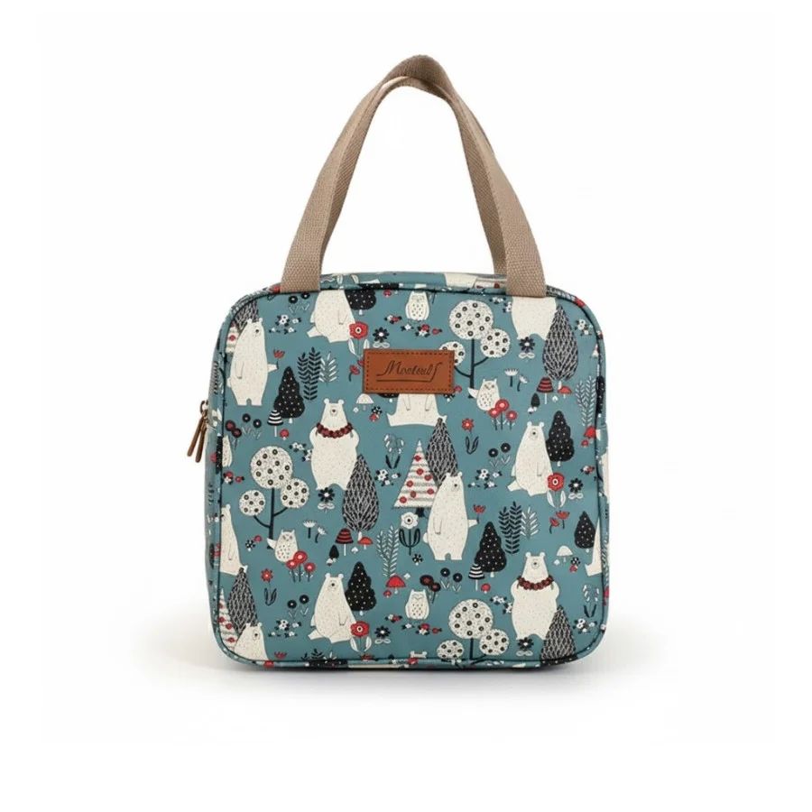 Sac Vanity de Voyage – Motif Ourson Nordique