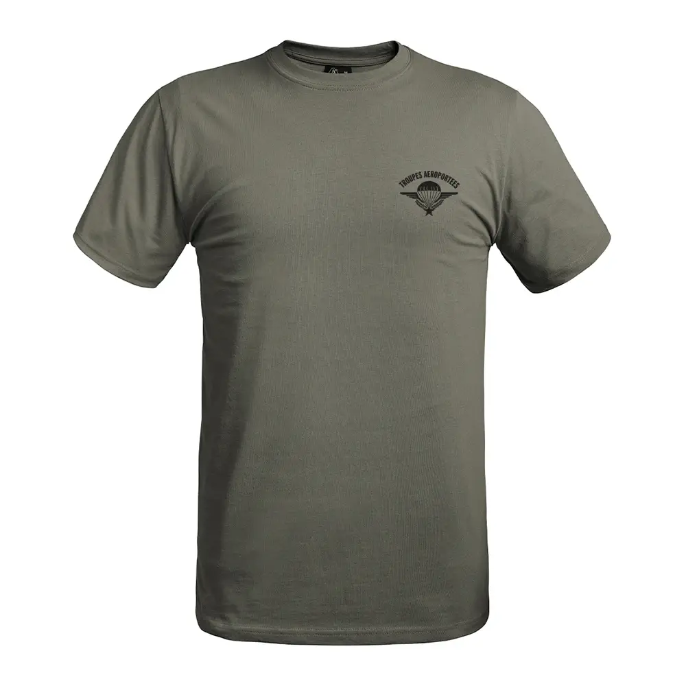 T-shirt Troupes Aéroportées STRONG Vert Olive – Image 2
