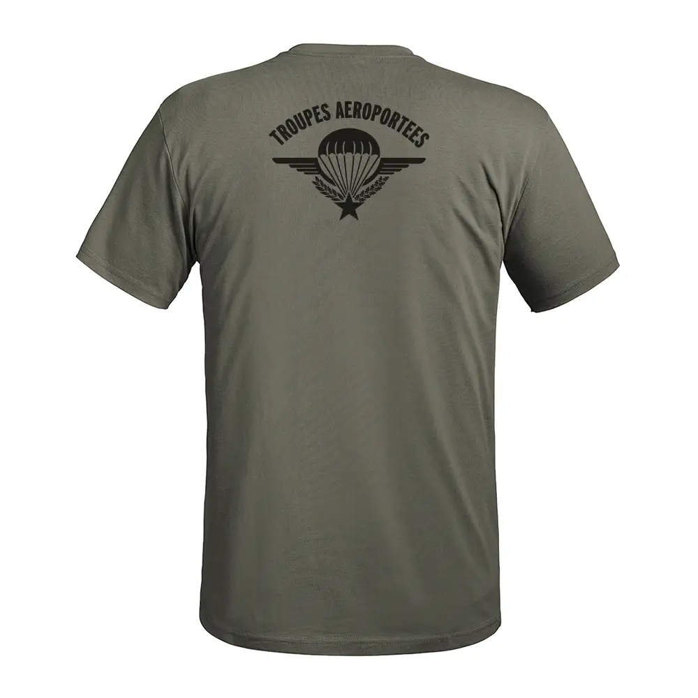 T-shirt Troupes Aéroportées STRONG Vert Olive – Image 3