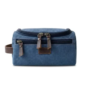 Trousse de Toilette Homme en Toile et Cuir