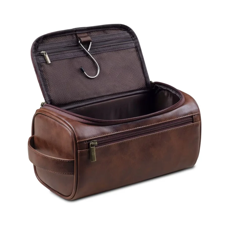 Trousse de Toilette Suspendue Homme en Simili Cuir – Image 4