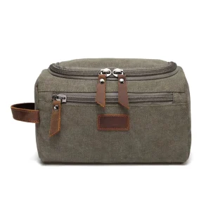 Trousse de Rasage Homme en Toile Imperméable