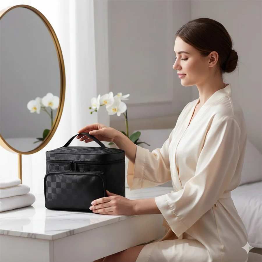 Vanity Femme Voyage Souple - Damier – Image 4